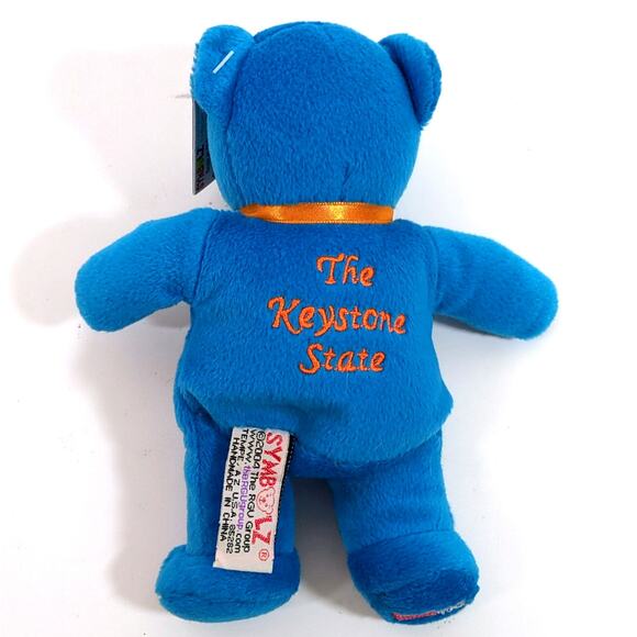 Symbolz Pennsylvania Teddy Bear Blue 8" Plush Toy NEW with Tags NWT - Picture 2 of 4